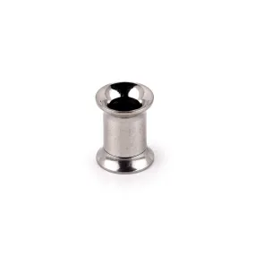 2 Gauge Stainless Double Flared Earlet Internally Threaded