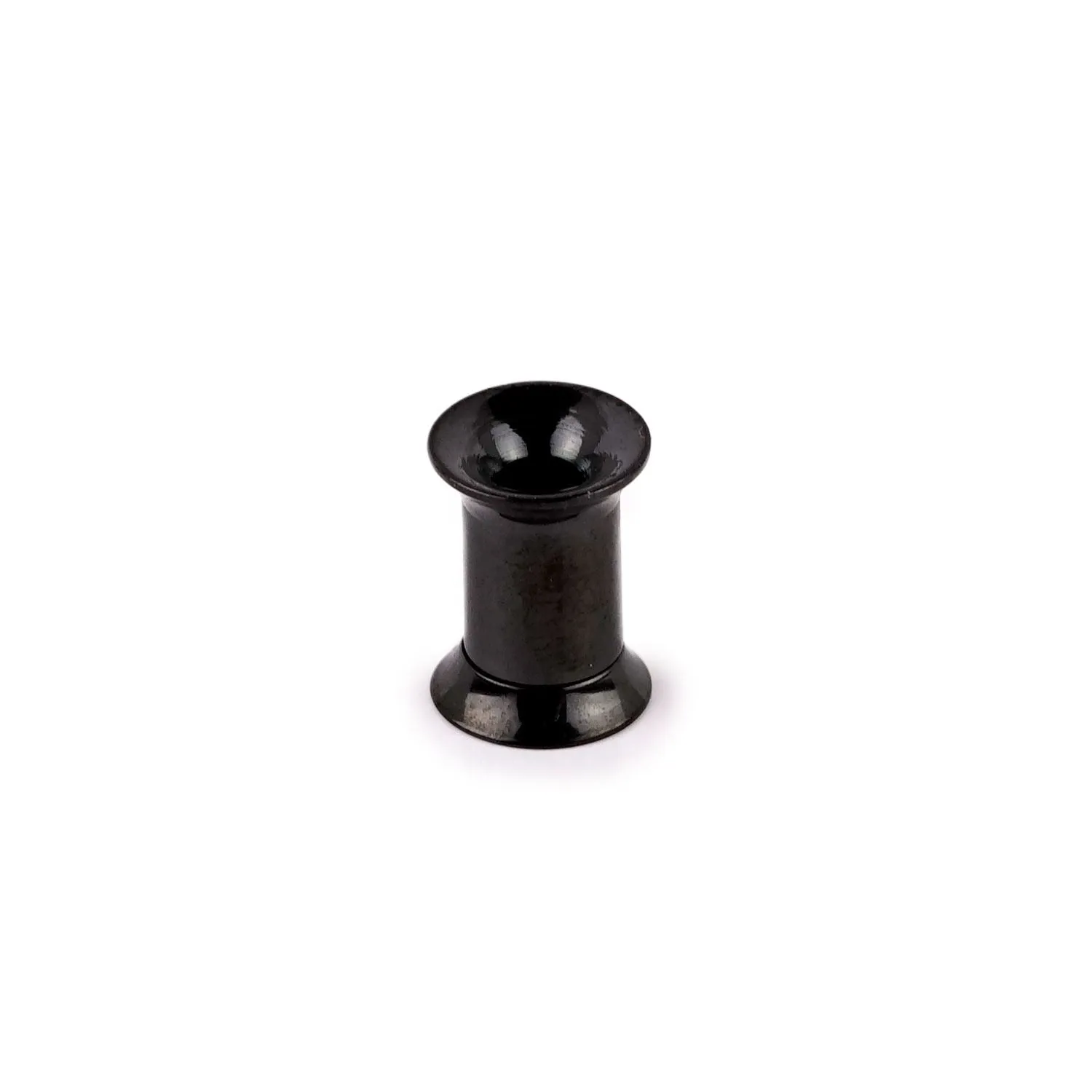 4 Gauge Black Double Flared Earlet Internally Threaded