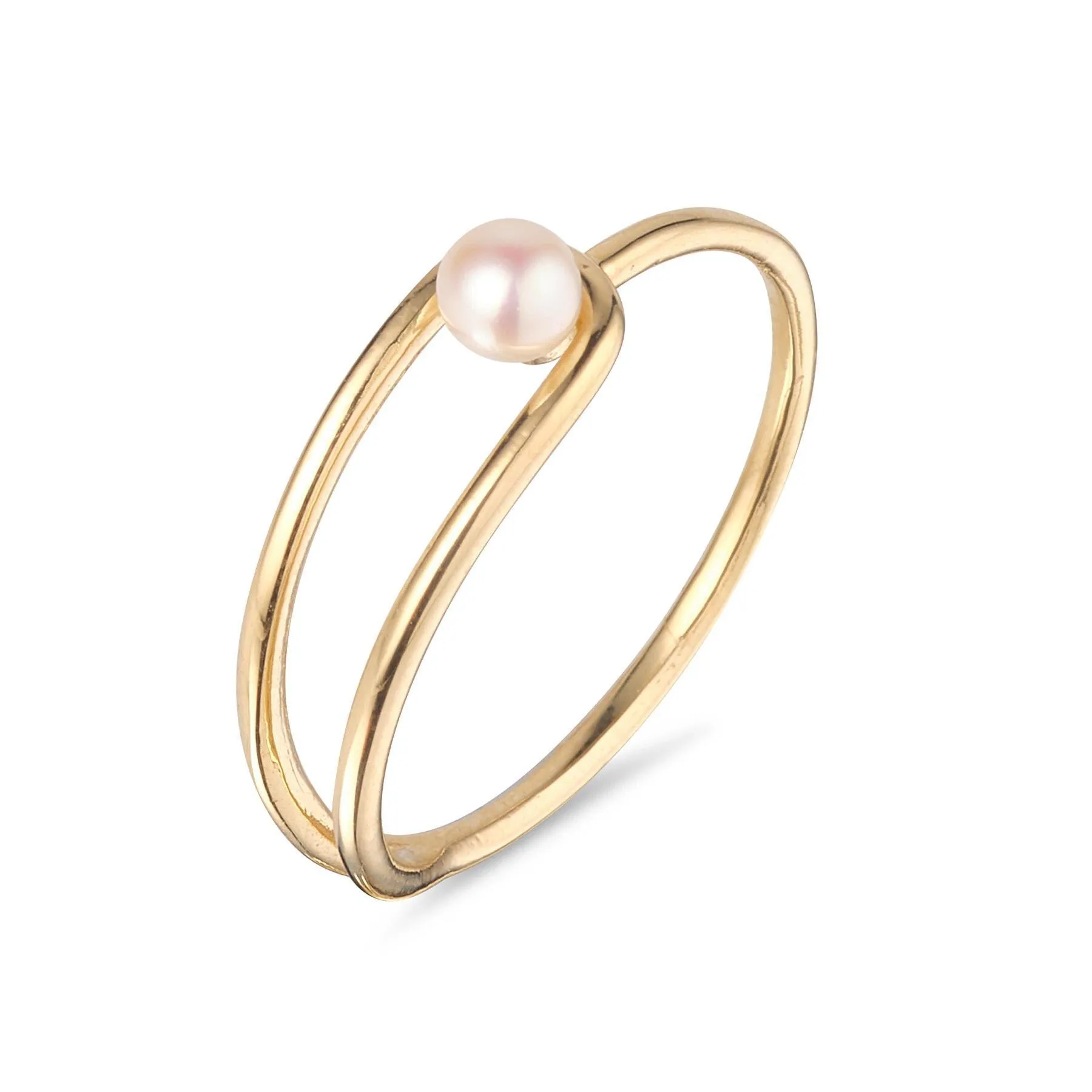 9kt Gold Superfine Single Freshwater Pearl Ring