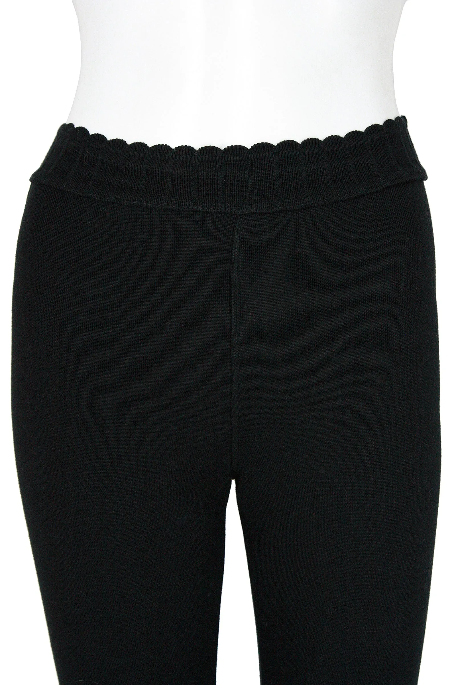 ALAÏA Circa 1990s leggings Black Scalloped Waist