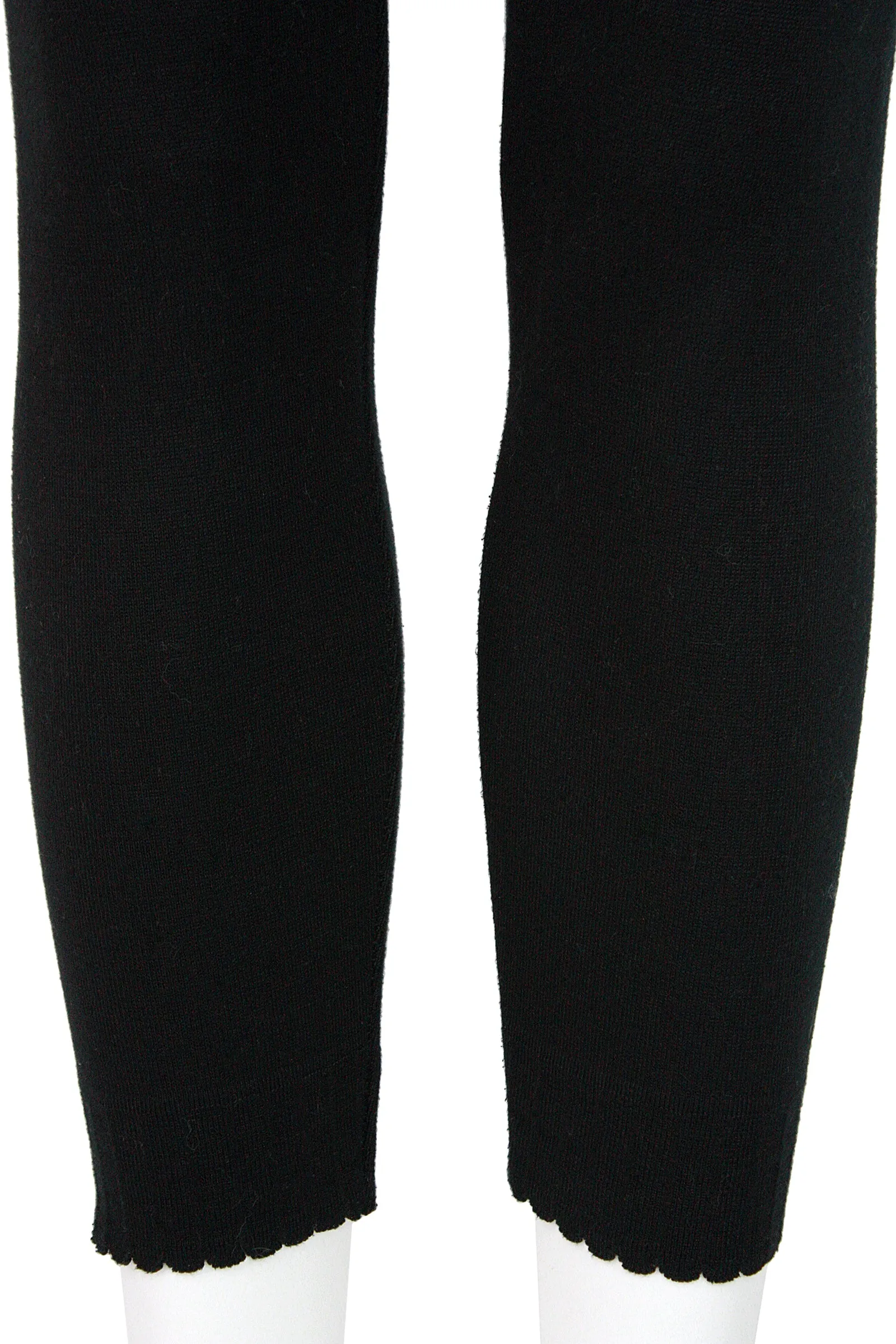 ALAÏA Circa 1990s leggings Black Scalloped Waist