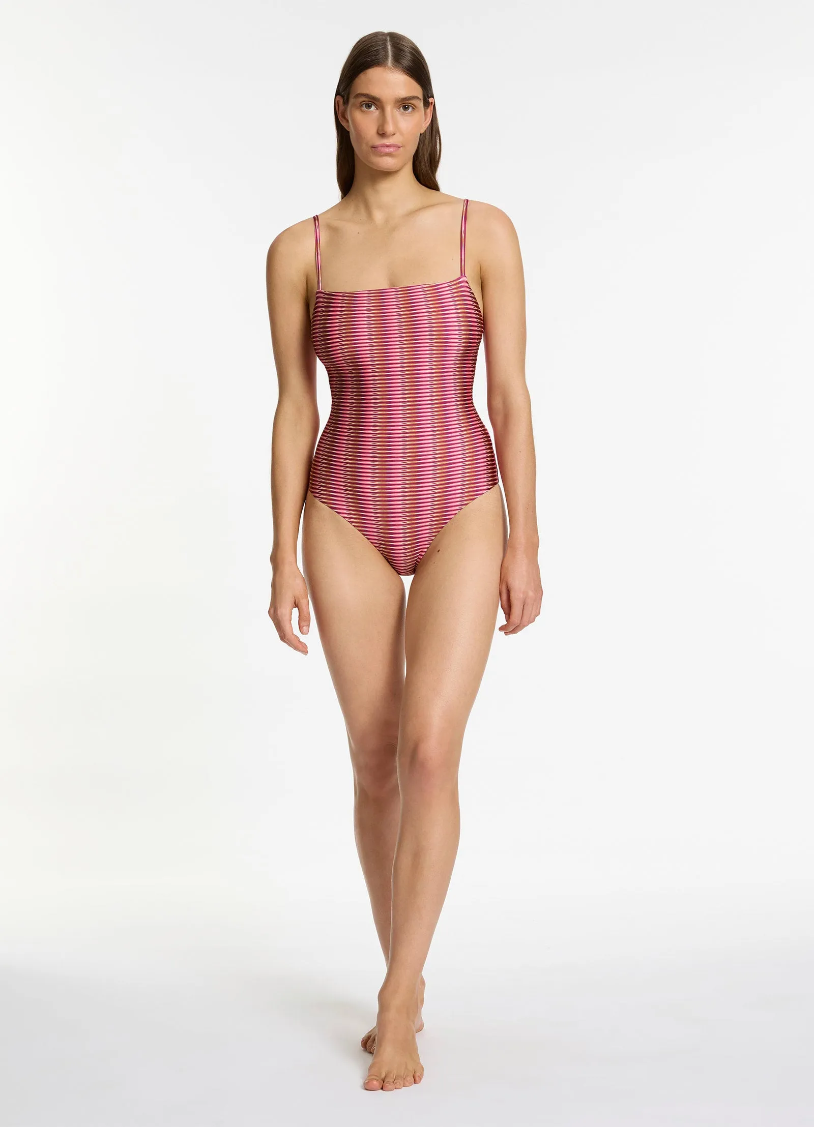 Alessia Geo Minimal Tank One Piece - Peony