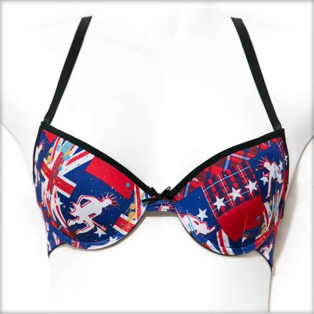 American Printed Single Padded Bra