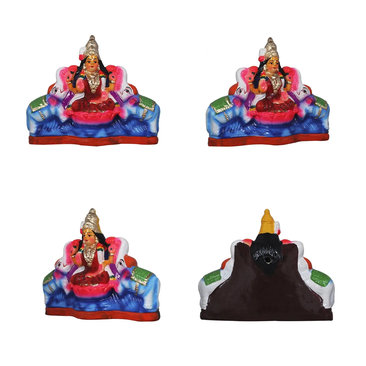 Ashtalakshmi Clay Golu Bommai Set - 8 x 3.5 Inches | Giri Golu Doll/ Navaratri Golu Bomma/Gombe/Bommai