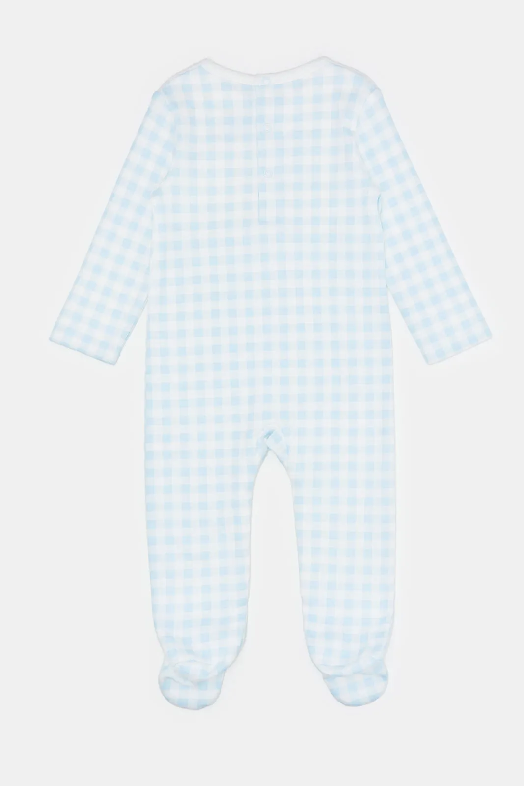 Baby Blue Chest Print Sleepsuit