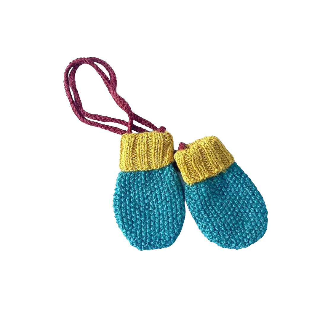 Baby String Mittens - Jade