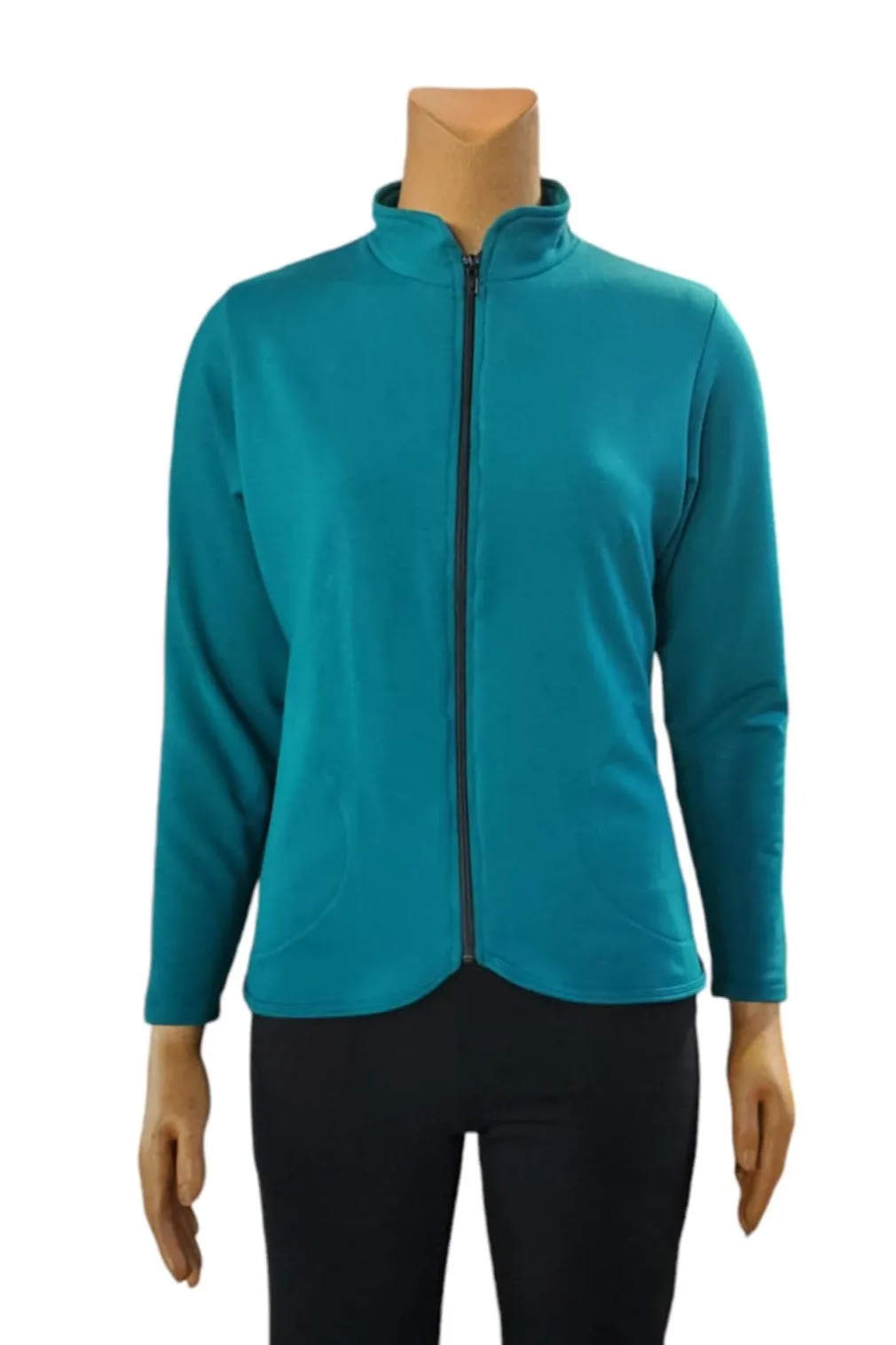 Bamboo Fleece Jacket Peacock