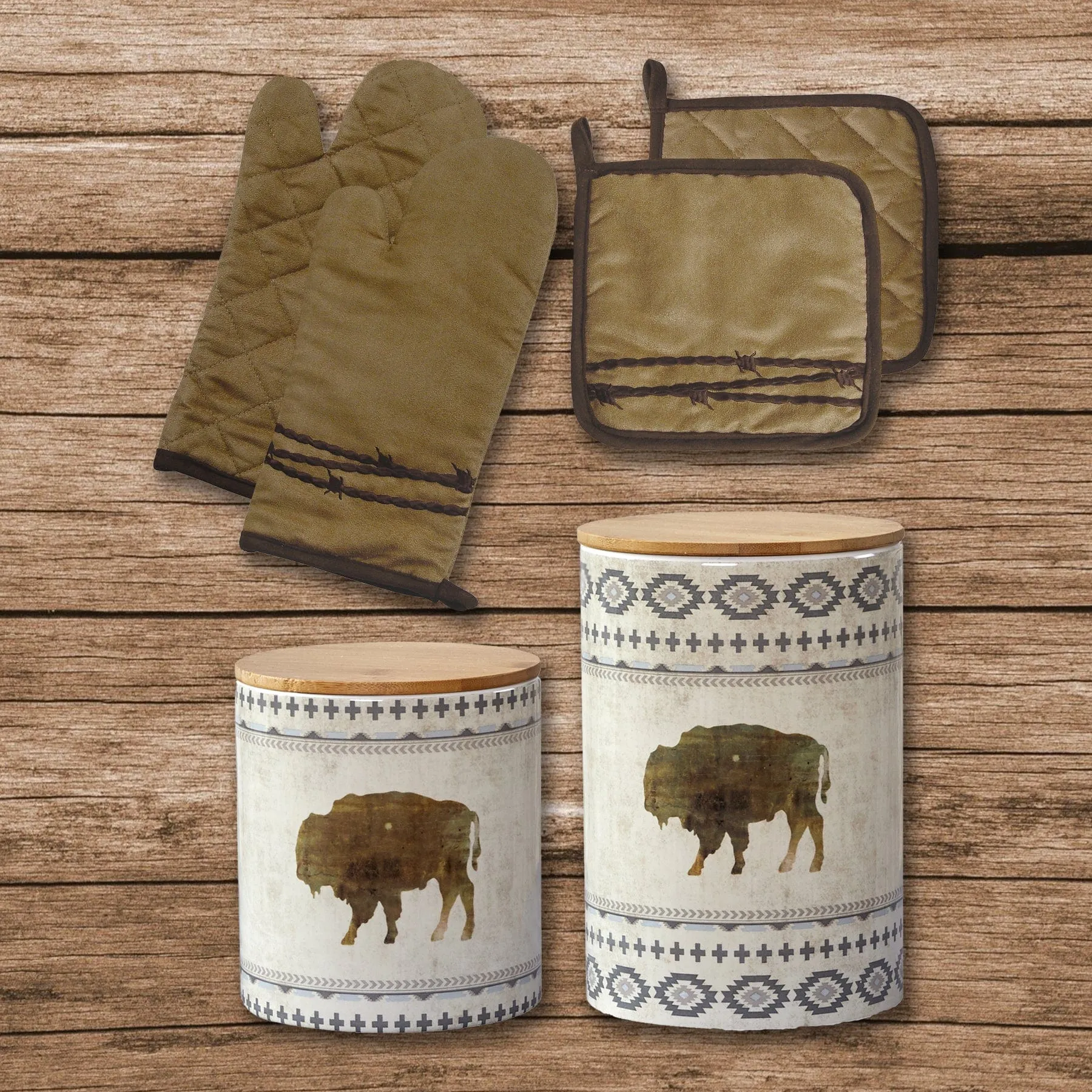 Barbwire Print and Free Spirit Canister Set