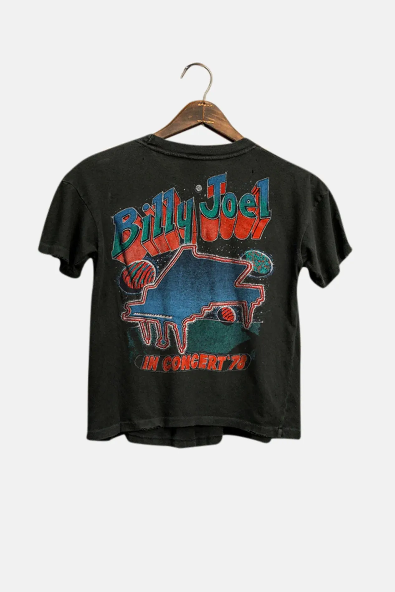 Billy Joel Crop Tee Coal Pigment