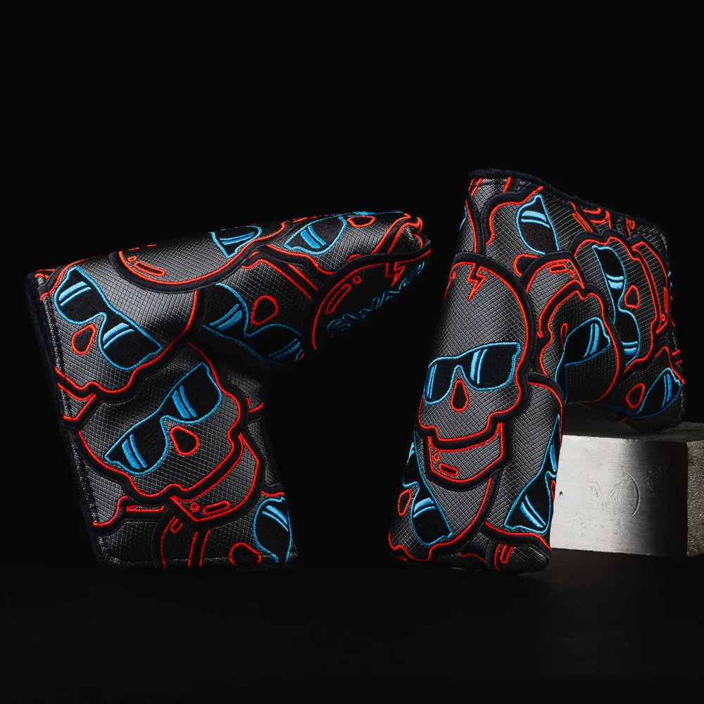 Blue & Red Stacked Skulls 2.0 Blade Cover