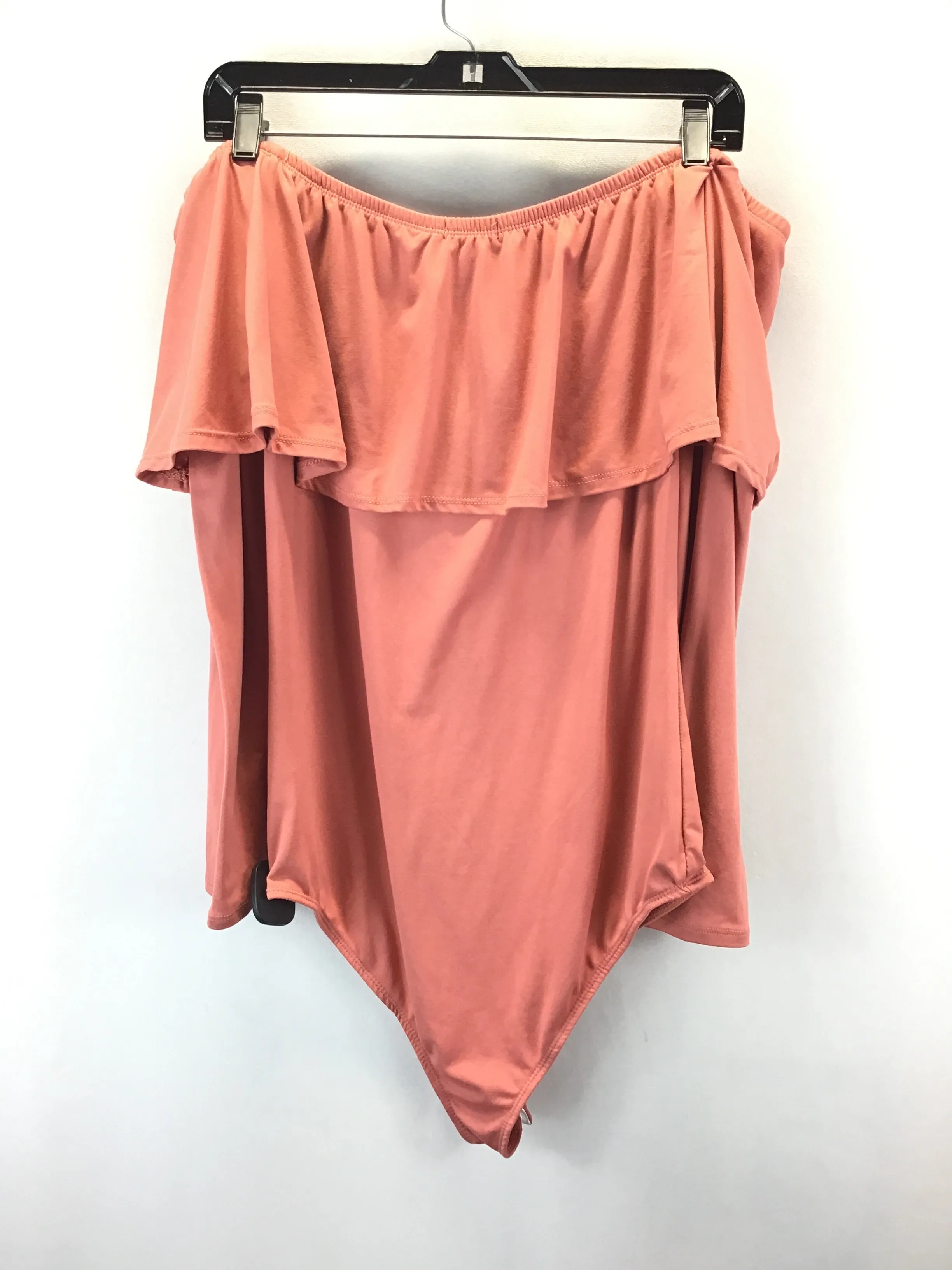 Bodysuit By Clothes Mentor In Peach, Size: Xl