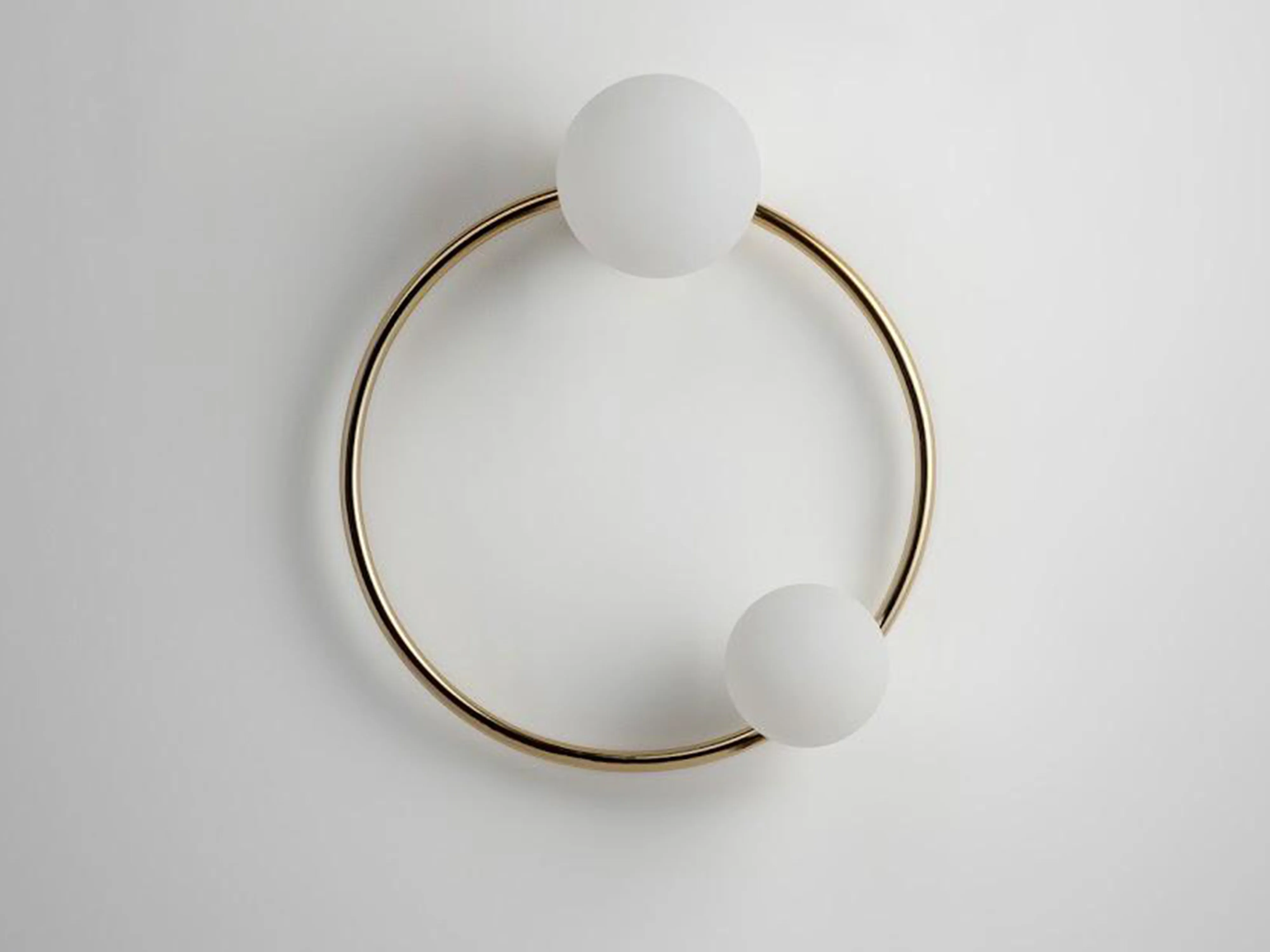 Brass ring wall light