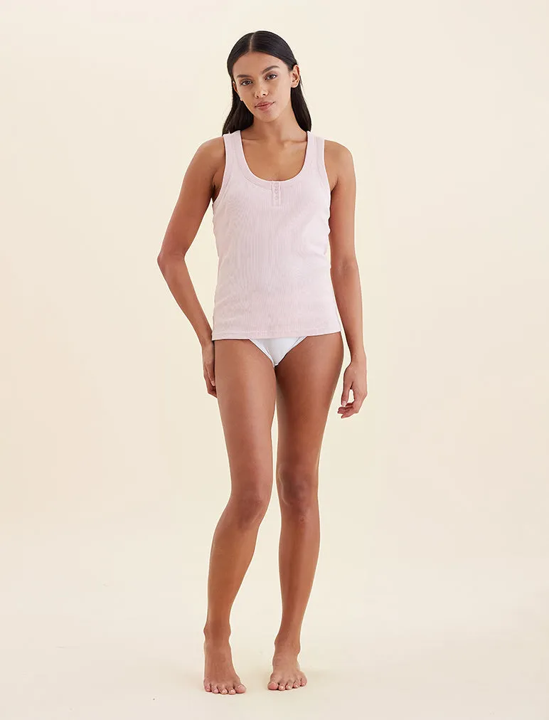 Buy 2 for $60 | Milla Rib Shelf Bra Henley Tank