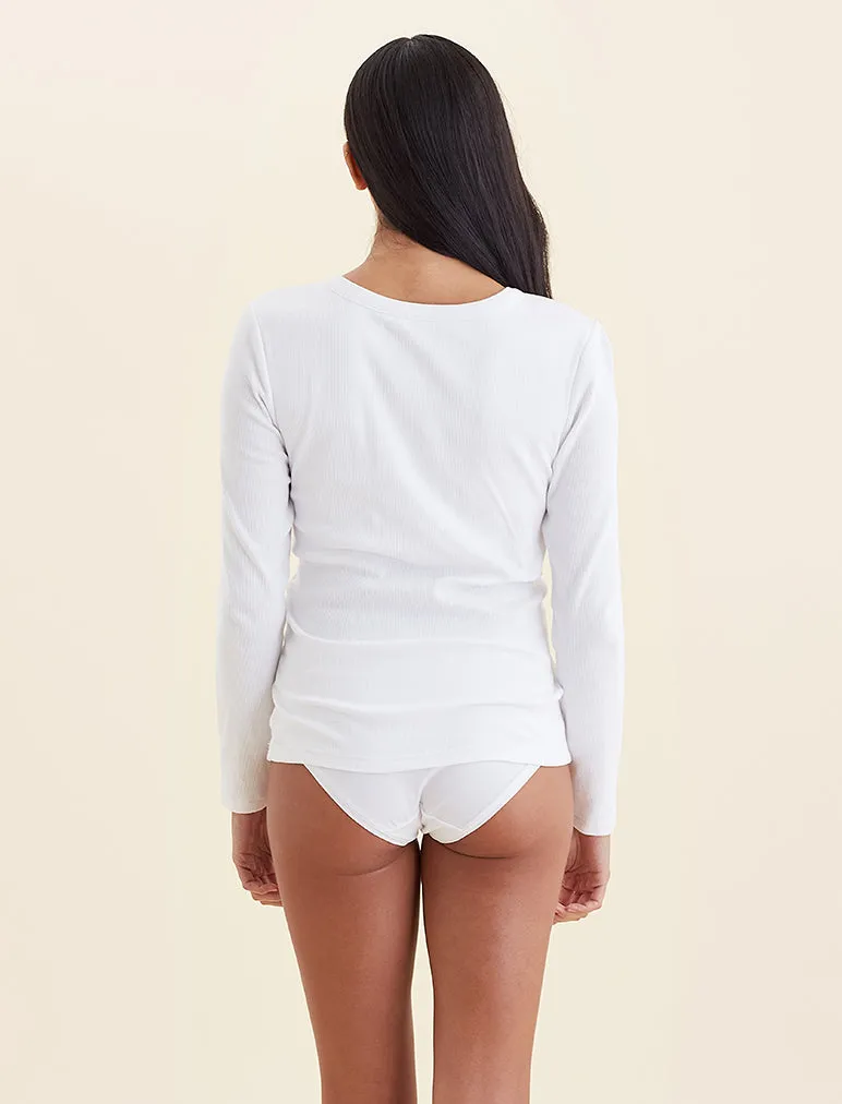 Buy 2 for $80 | Milla Rib Shelf Bra Long Sleeve Tee