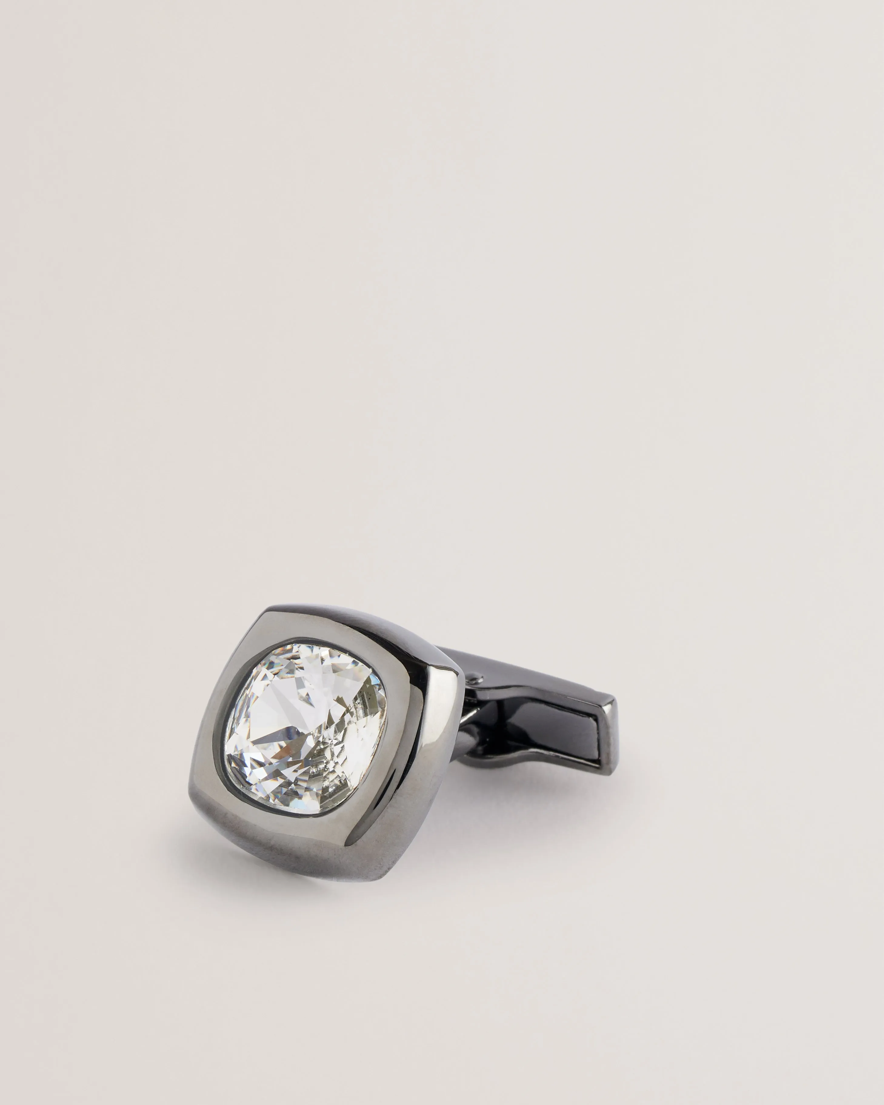 Caileb Crystal Cufflinks Gunmetal