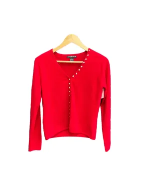 Cardigan By Clothes Mentor In Red, Size: S