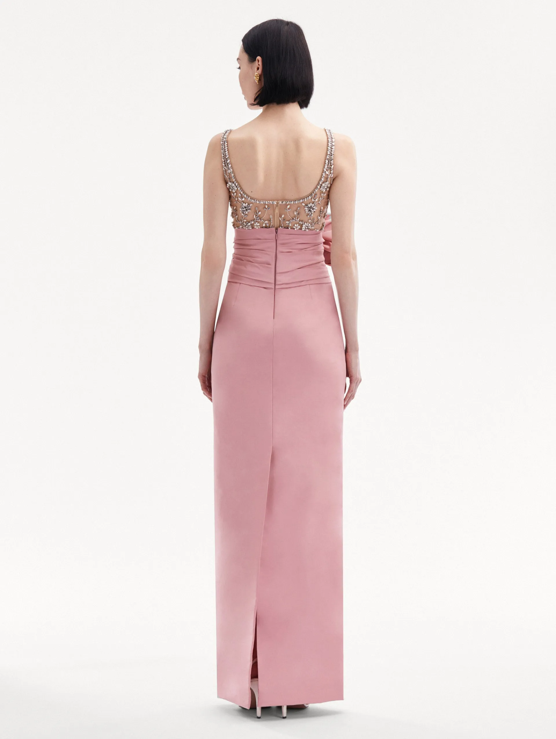 Crystal Embroidered Faille Gown