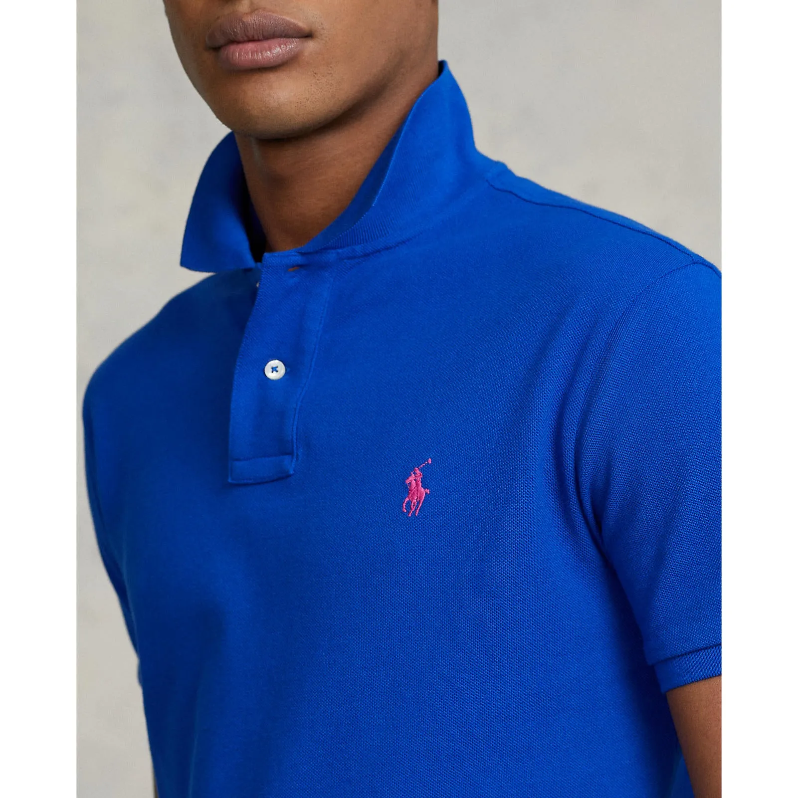 Custom Fit Mesh Polo - Royal Blue