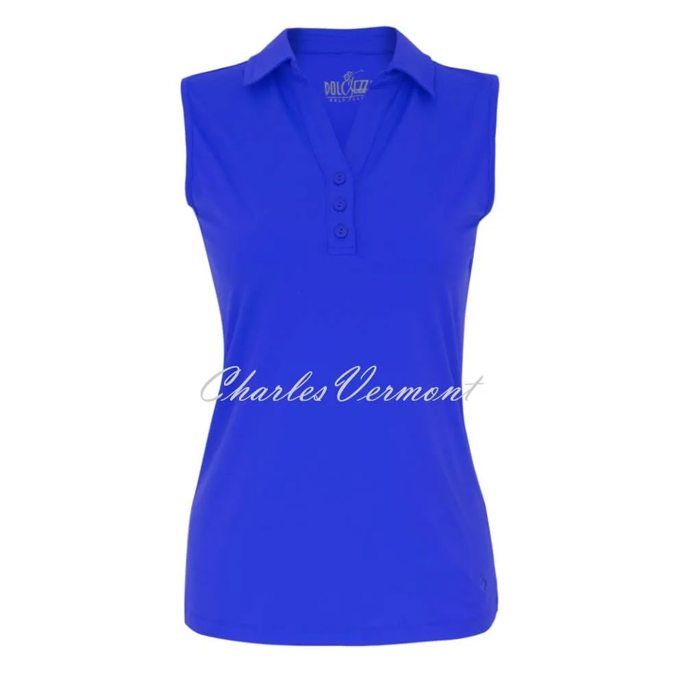 Dolcezza 'Golf' Sleeveless Top - Style 23470 (Royal Blue)