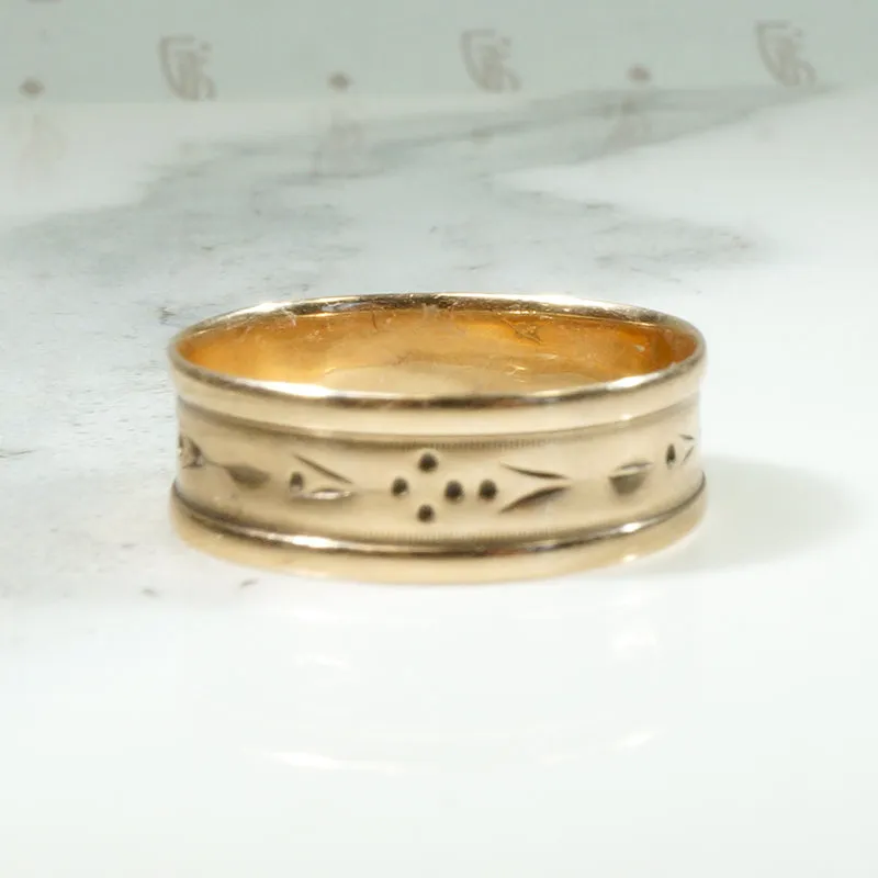 Dotty Floral Gold Victorian Cigar Band