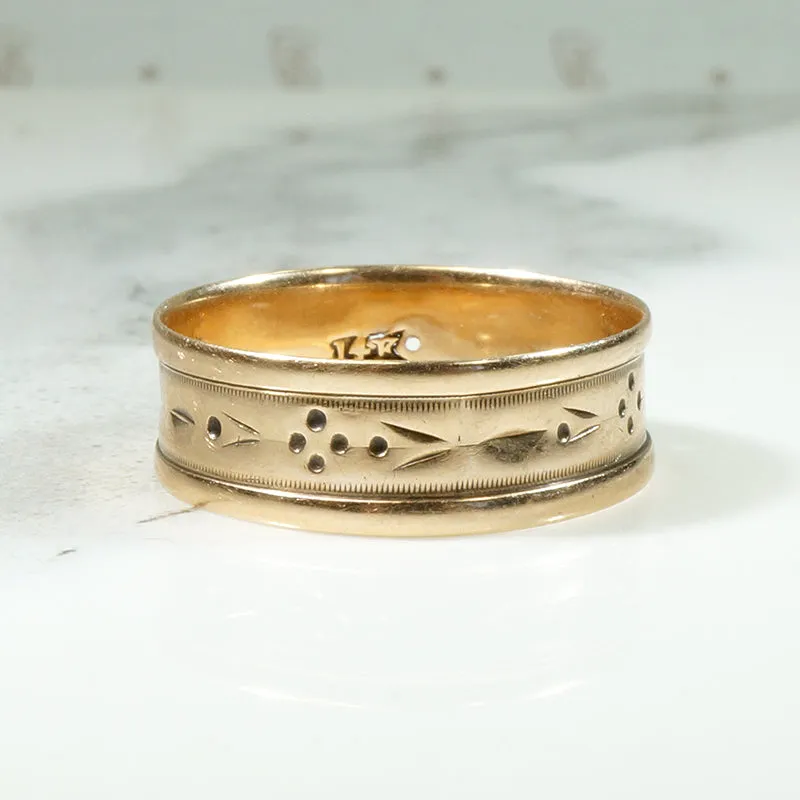 Dotty Floral Gold Victorian Cigar Band