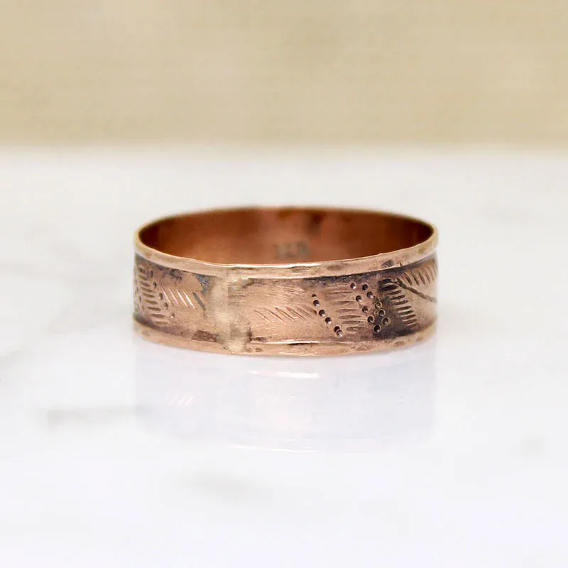 Double Heart Rosy Gold Victorian Cigar Band