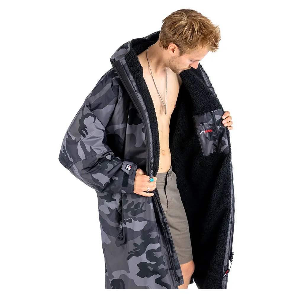 Dryrobe Advance Long Sleeve Changing Robe - Black Camo/Black