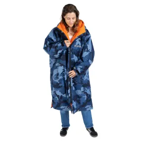 Dryrobe Advance Long Sleeve Changing Robe - Blue Camo / Orange