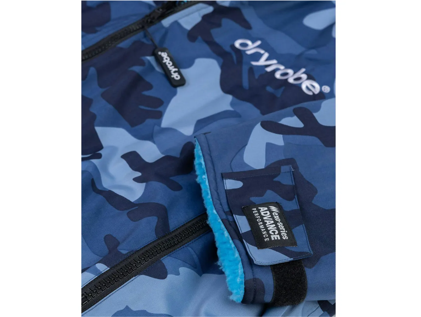 Dryrobe Advance V3 Adult Long Sleeve Blue Camo/Blue - Sizes Small/Medium/Large/Extra Large - In Stock - NEW