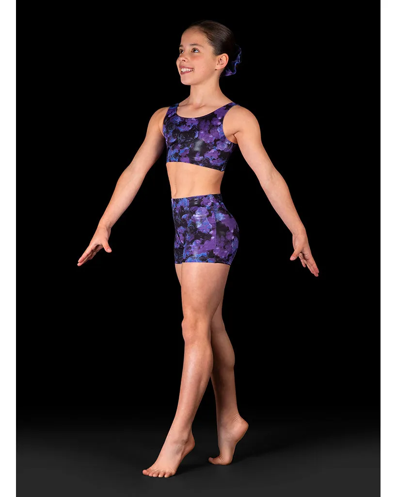 Dynami Gymnastic Short - GB217C Girls - Cosmic Rose Print