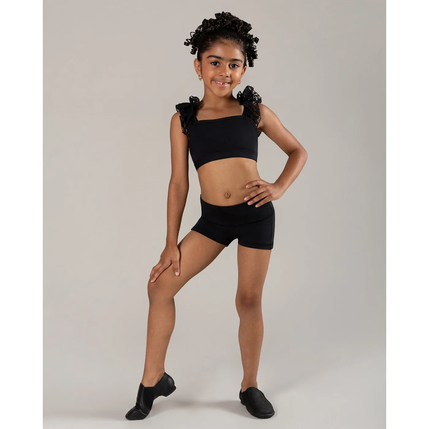 Energetiks Ruby Crop | Black (Child)