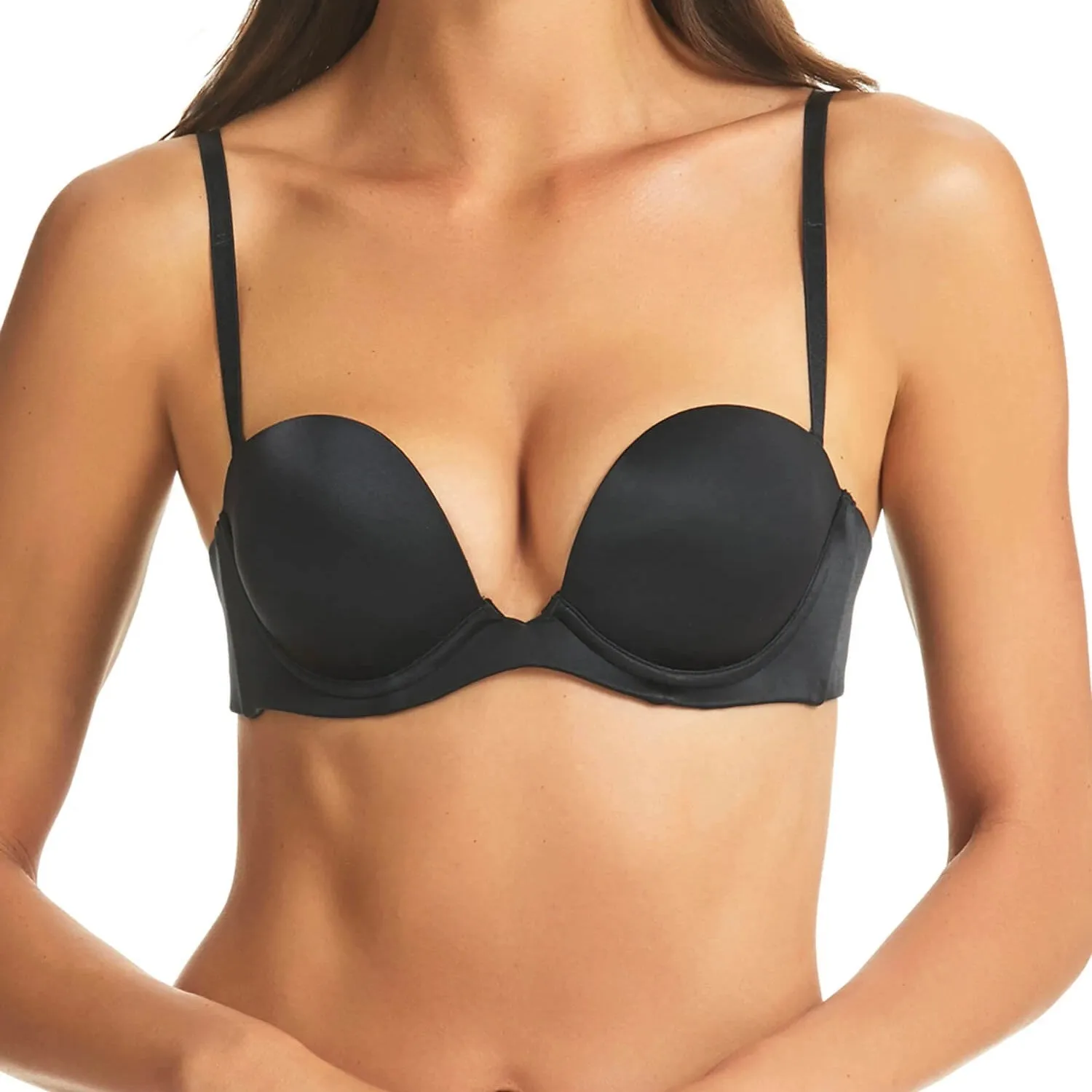 Fine Line Black Refined 6-Way Low Cut Strapless Bra