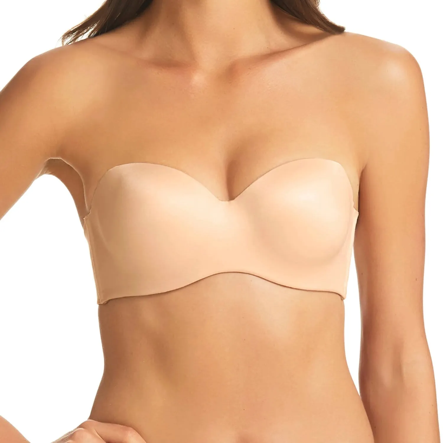 Fine Line Nude Memory Strapless Bra