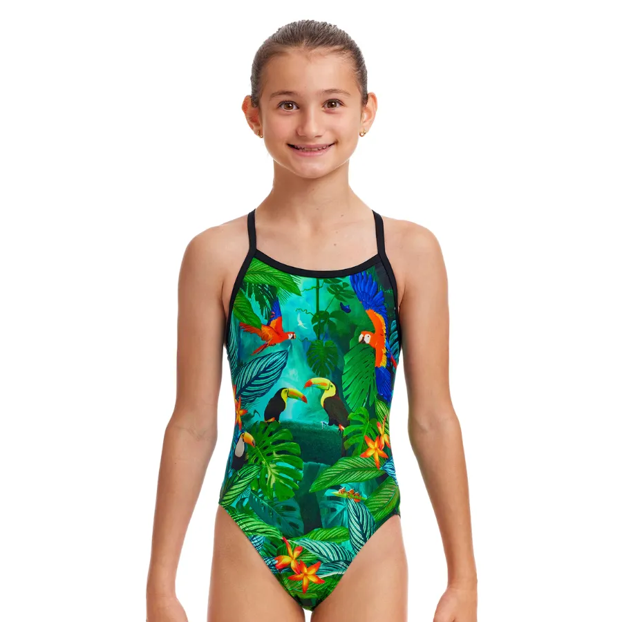 Funkita Girls Single Strap One Piece FS16G - Lost Forest