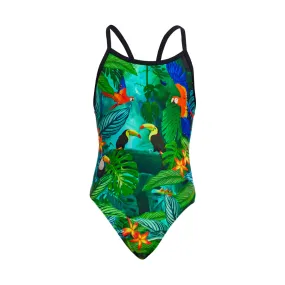 Funkita Girls Single Strap One Piece FS16G - Lost Forest