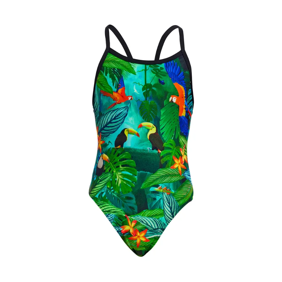 Funkita Girls Single Strap One Piece FS16G - Lost Forest