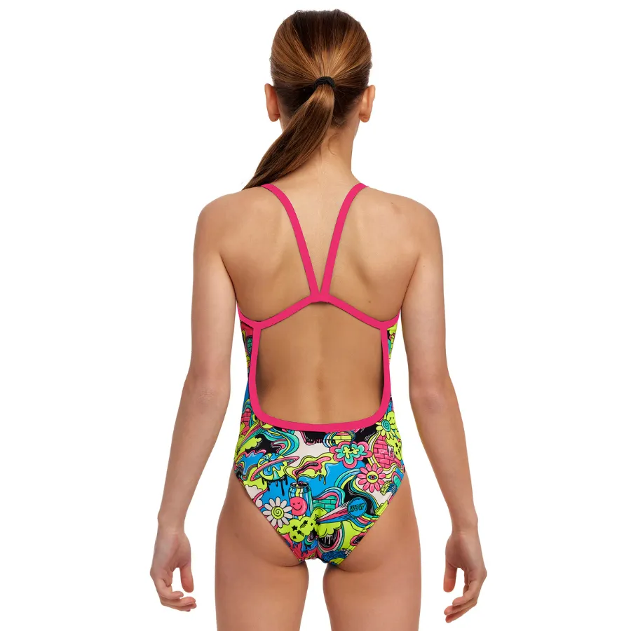 Funkita Girls Single Strap One Piece FS16G - Smash Mouth