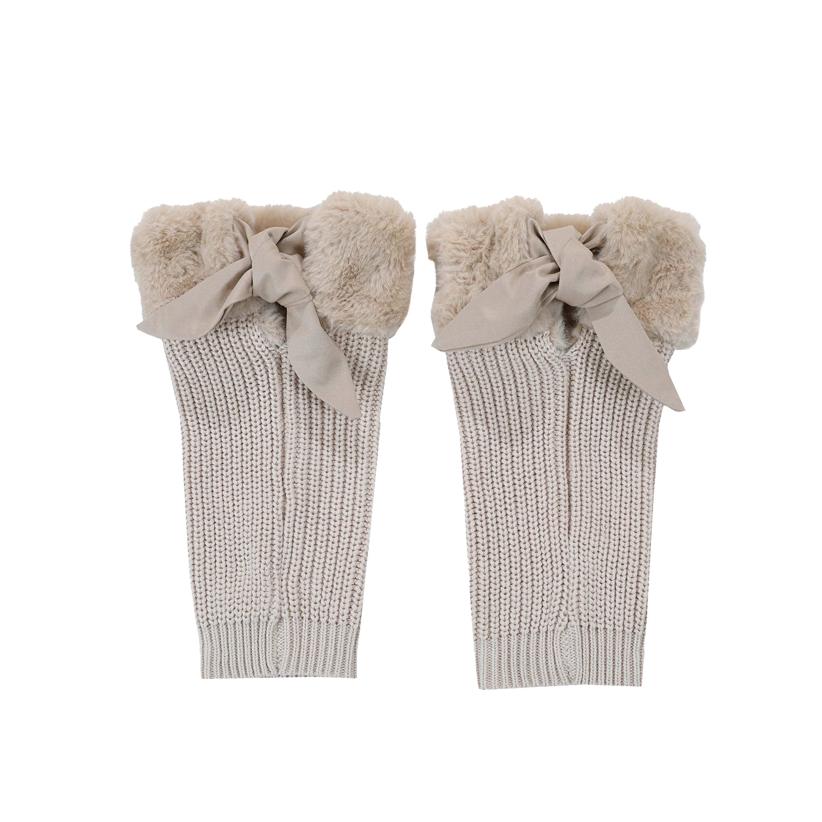 Gina Leg Warmers | Light Teddy