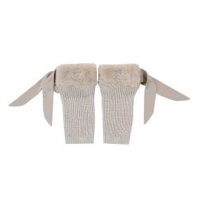 Gina Leg Warmers | Light Teddy