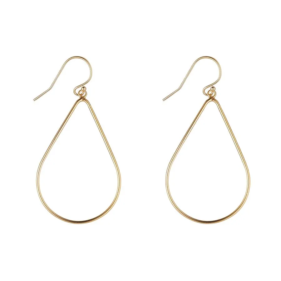 Gold Filled Plain Teardrop Earrings