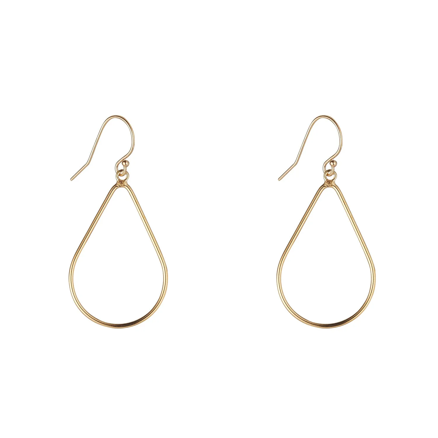 Gold Filled Plain Teardrop Earrings