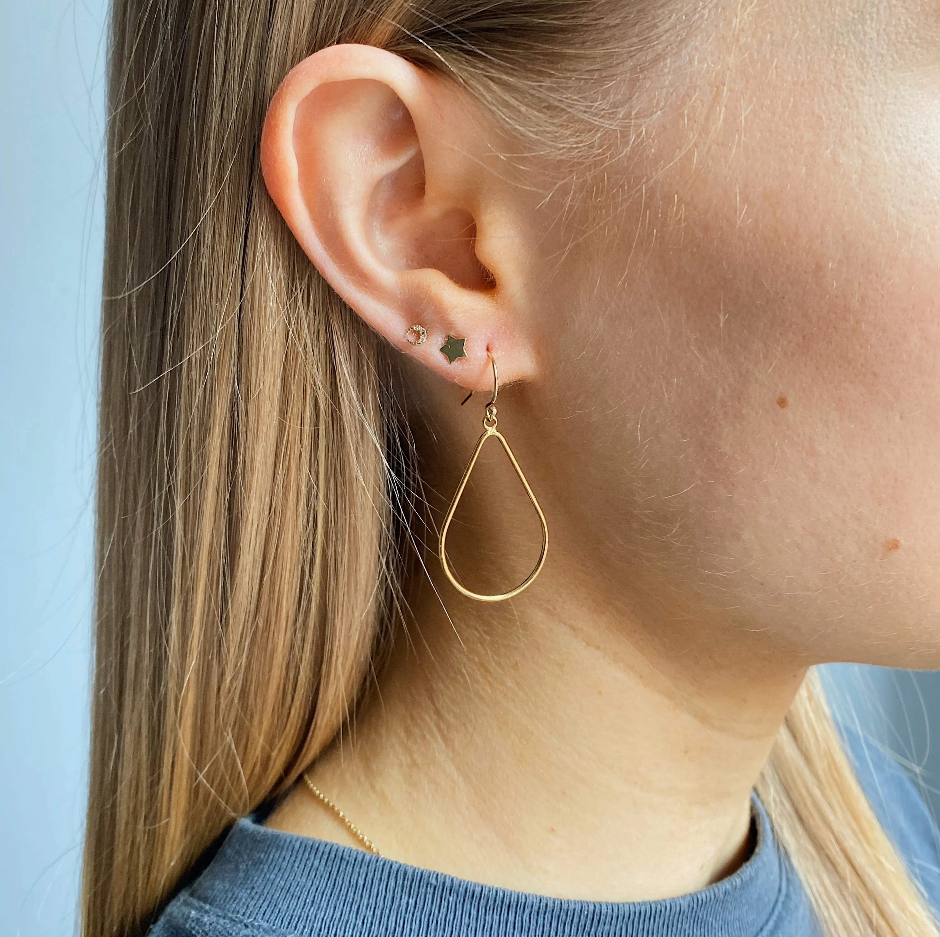 Gold Filled Plain Teardrop Earrings