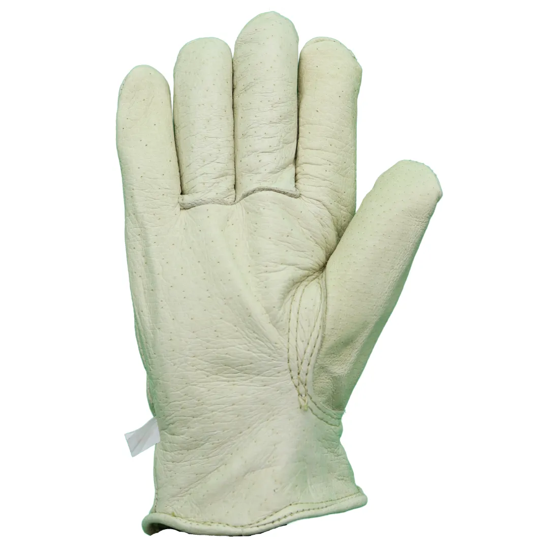 Grain Pigskin 5670 Heatsaver Lined Gloves, Self Hemmed Leather Cuff, Sizes M-XL