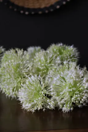 Green and White Spikey Ball Stem