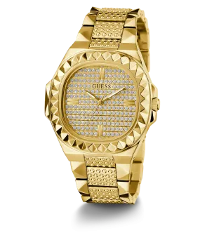 GUESS Mens Gold Tone Analog Watch