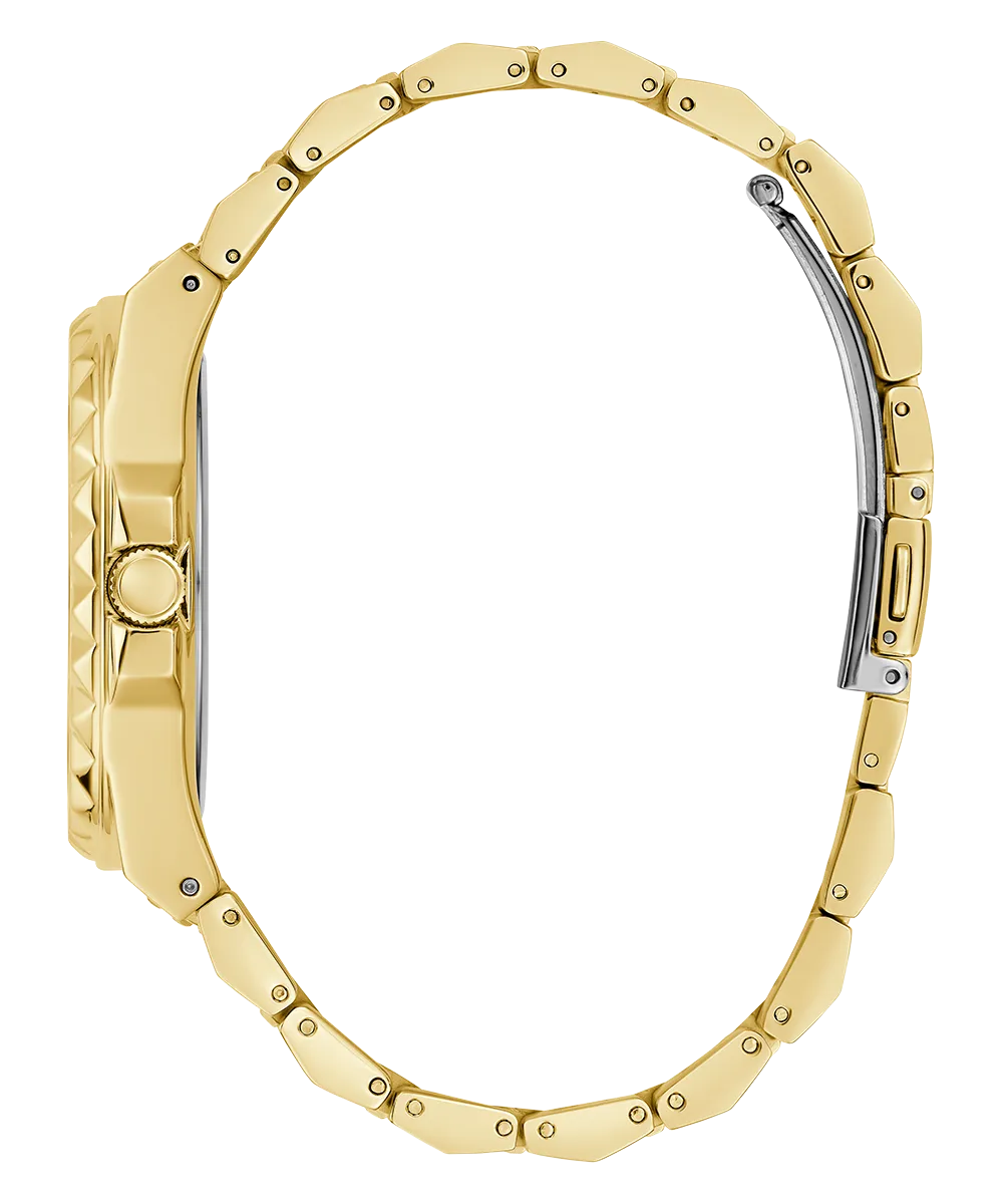 GUESS Mens Gold Tone Analog Watch