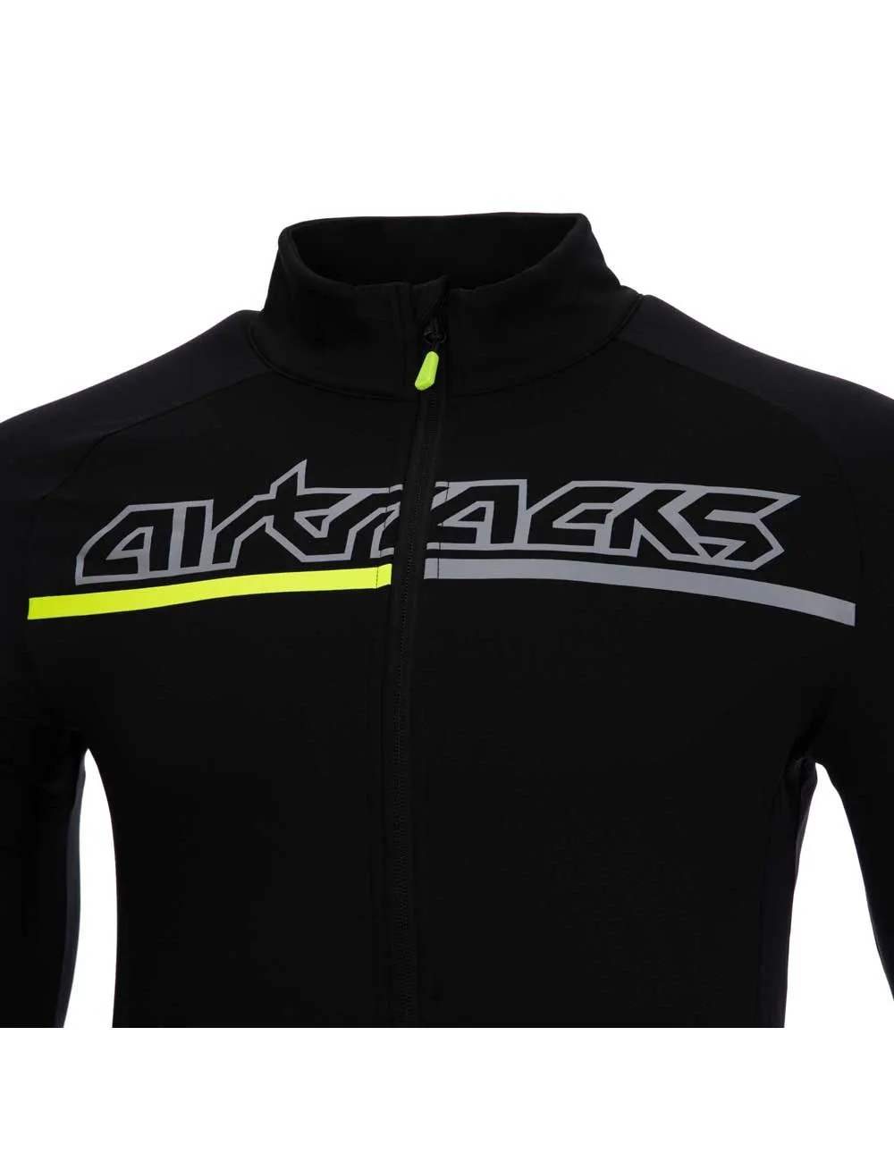 Herren Thermo Fahrradtrikot Langarm Pro Team Schwarz-Neon Setprodukt