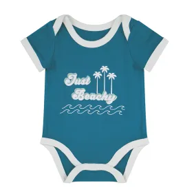 Just Beachy Bamboo Terry Ringer Baby Onesie