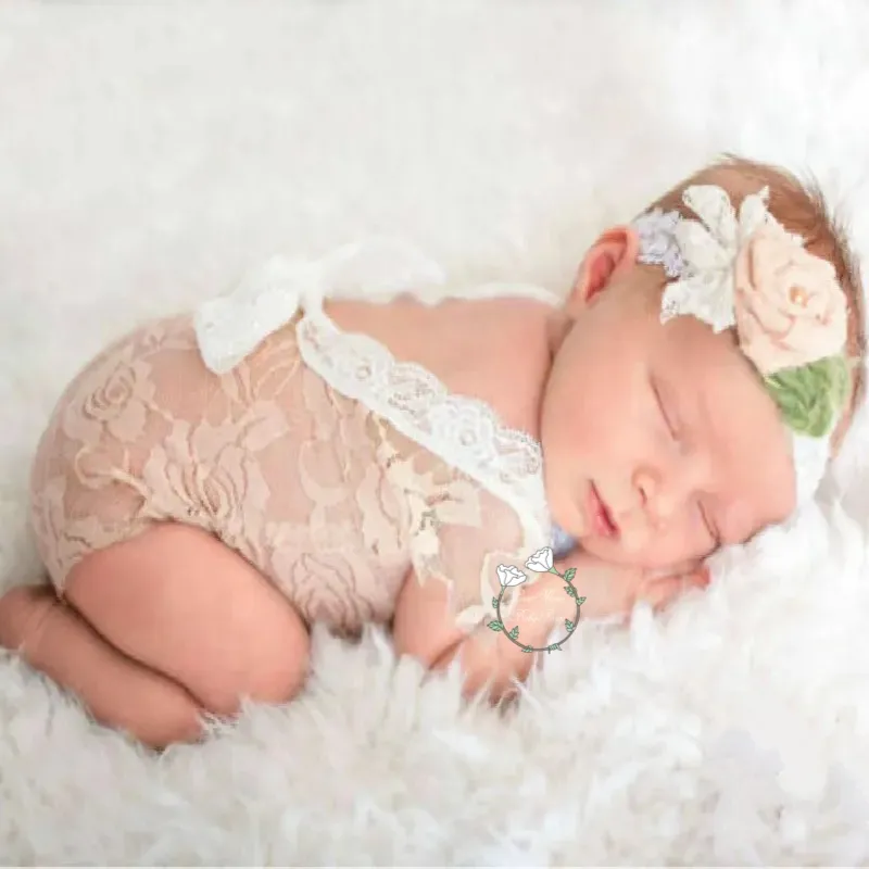 Lace Romper For Baby Photo Prop, Newborn Photo Prop Outfit