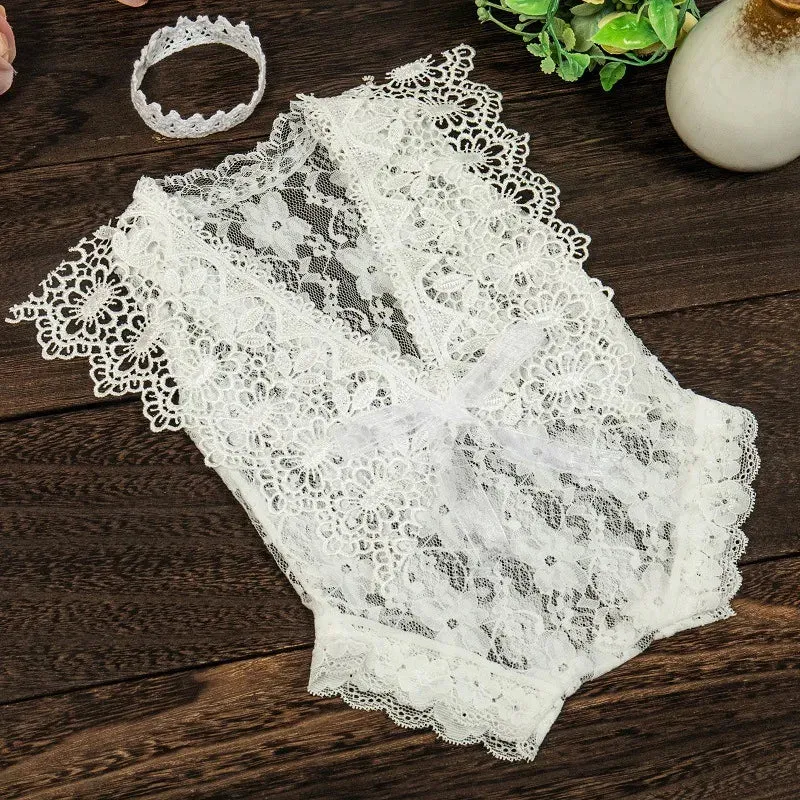 Newborn Lace Romper Photography Prop, Reborn Lace Romper Outfits